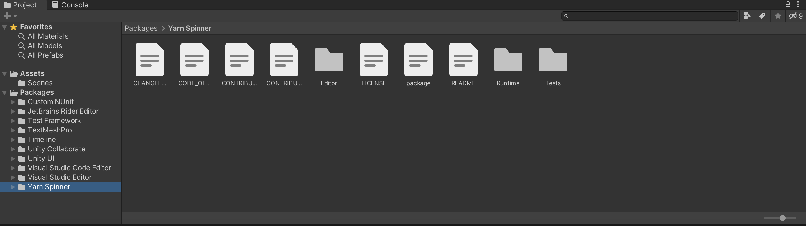 Verify that Unity has the package by checking the Packages folder of the Project pane.